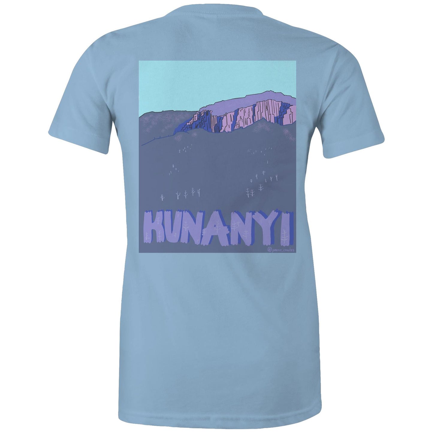 AS Colour - Women's Maple Tee - Kunanyi (back print)