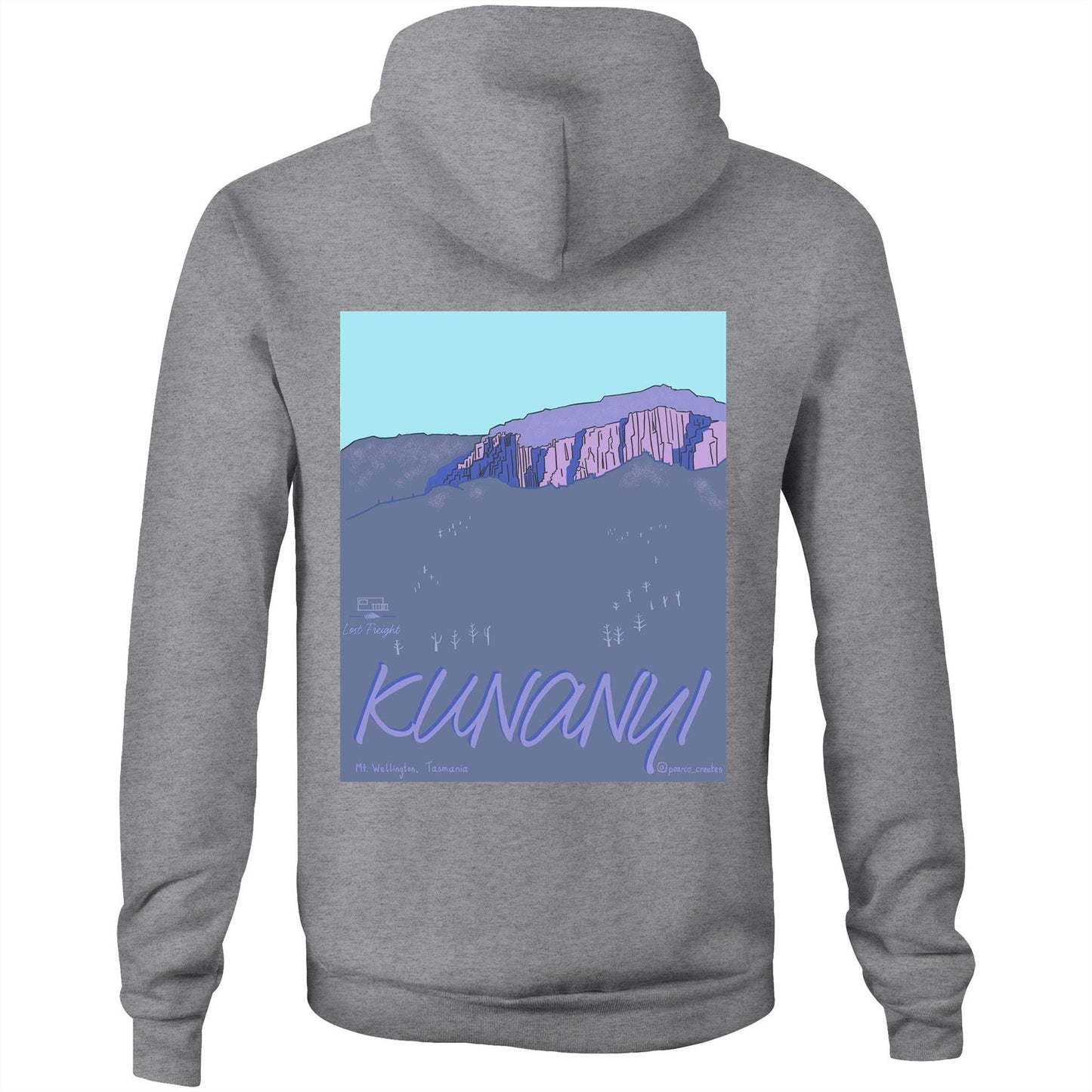Kunanyi / Lost Freight - AS Colour Stencil - Pocket Hoodie Sweatshirt