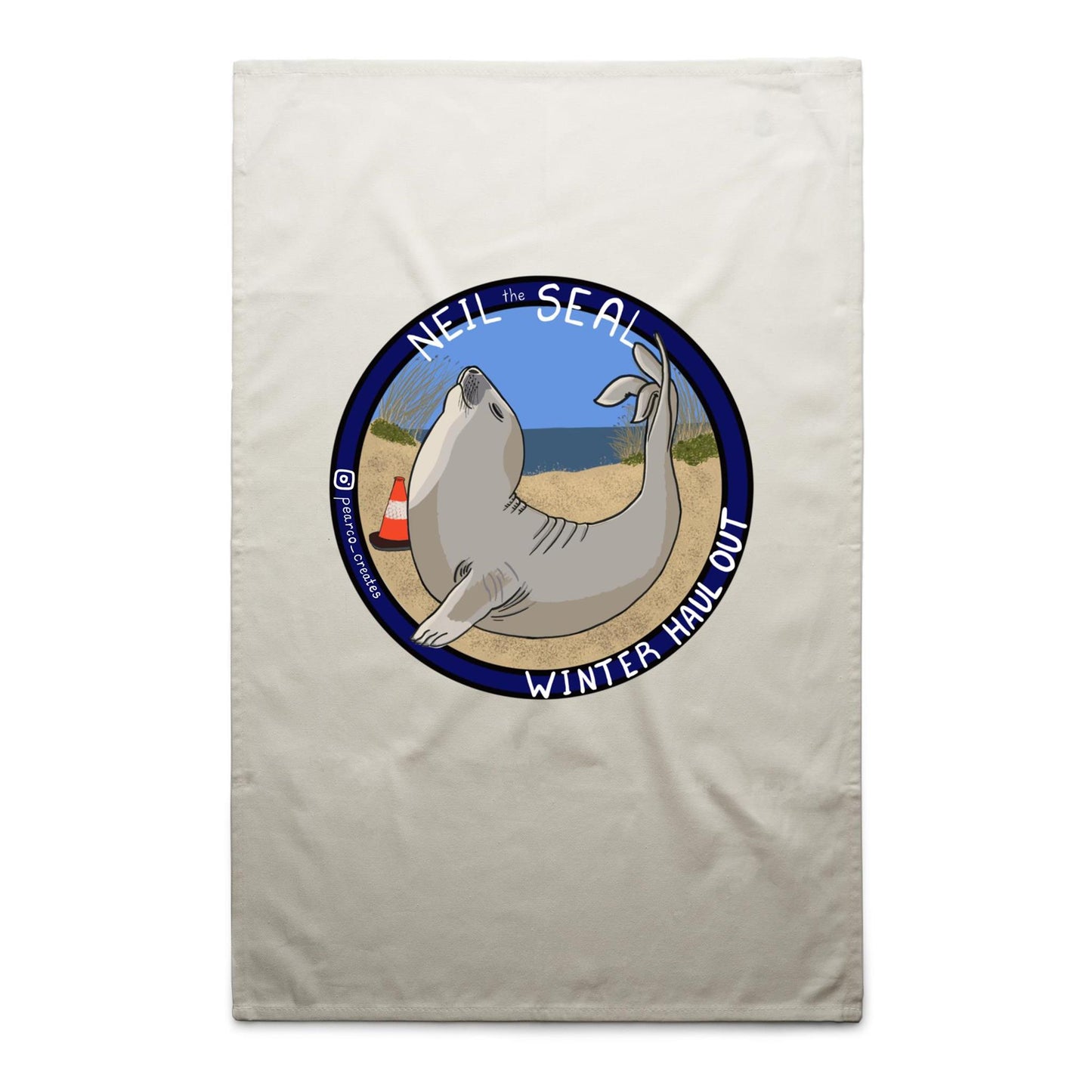 Neil the Seal - AS Colour Tea Towel