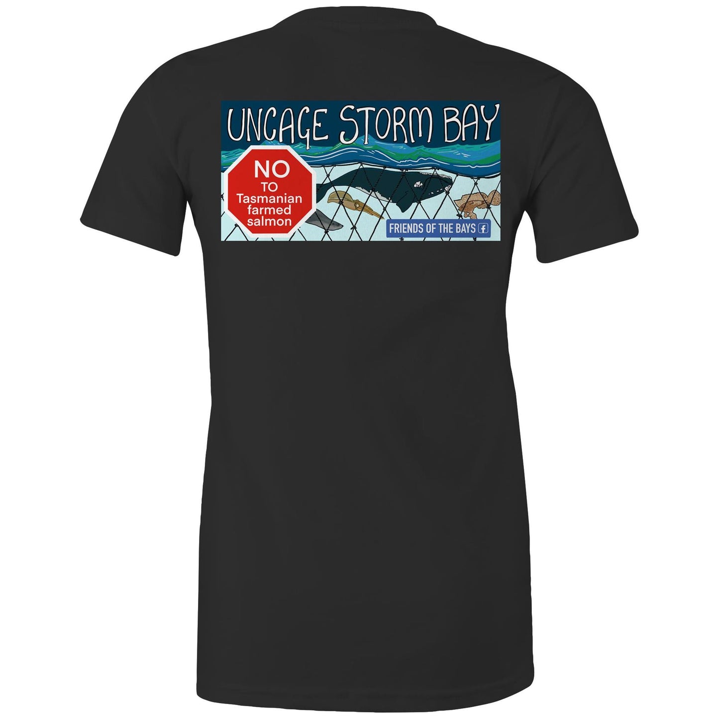 Uncage Storm Bay AS Colour - Women's Maple Tee back print