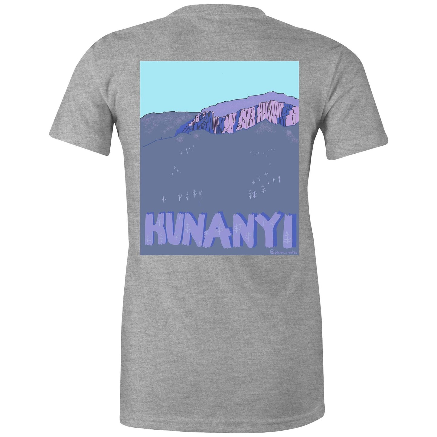 AS Colour - Women's Maple Tee - Kunanyi (back print)