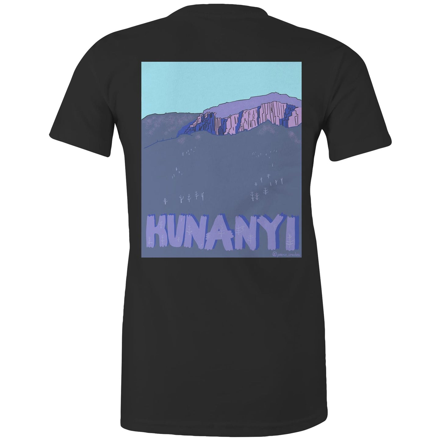 AS Colour - Women's Maple Tee - Kunanyi (back print)