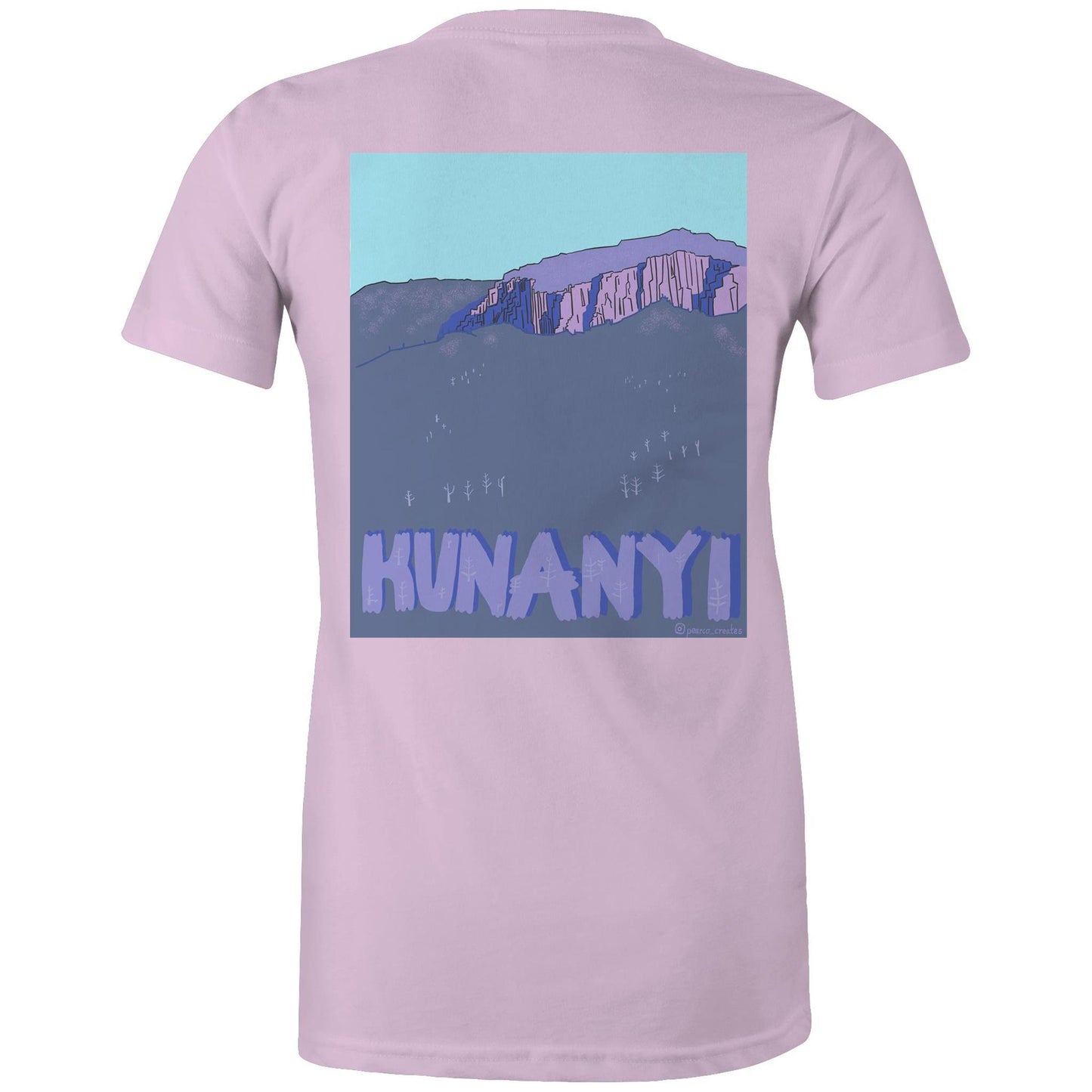 AS Colour - Women's Maple Tee - Kunanyi (back print)
