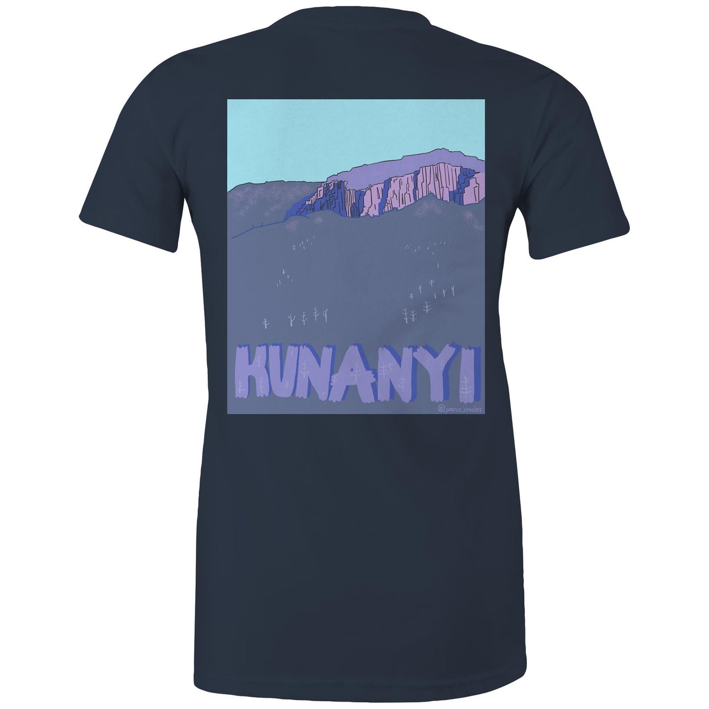AS Colour - Women's Maple Tee - Kunanyi (back print)