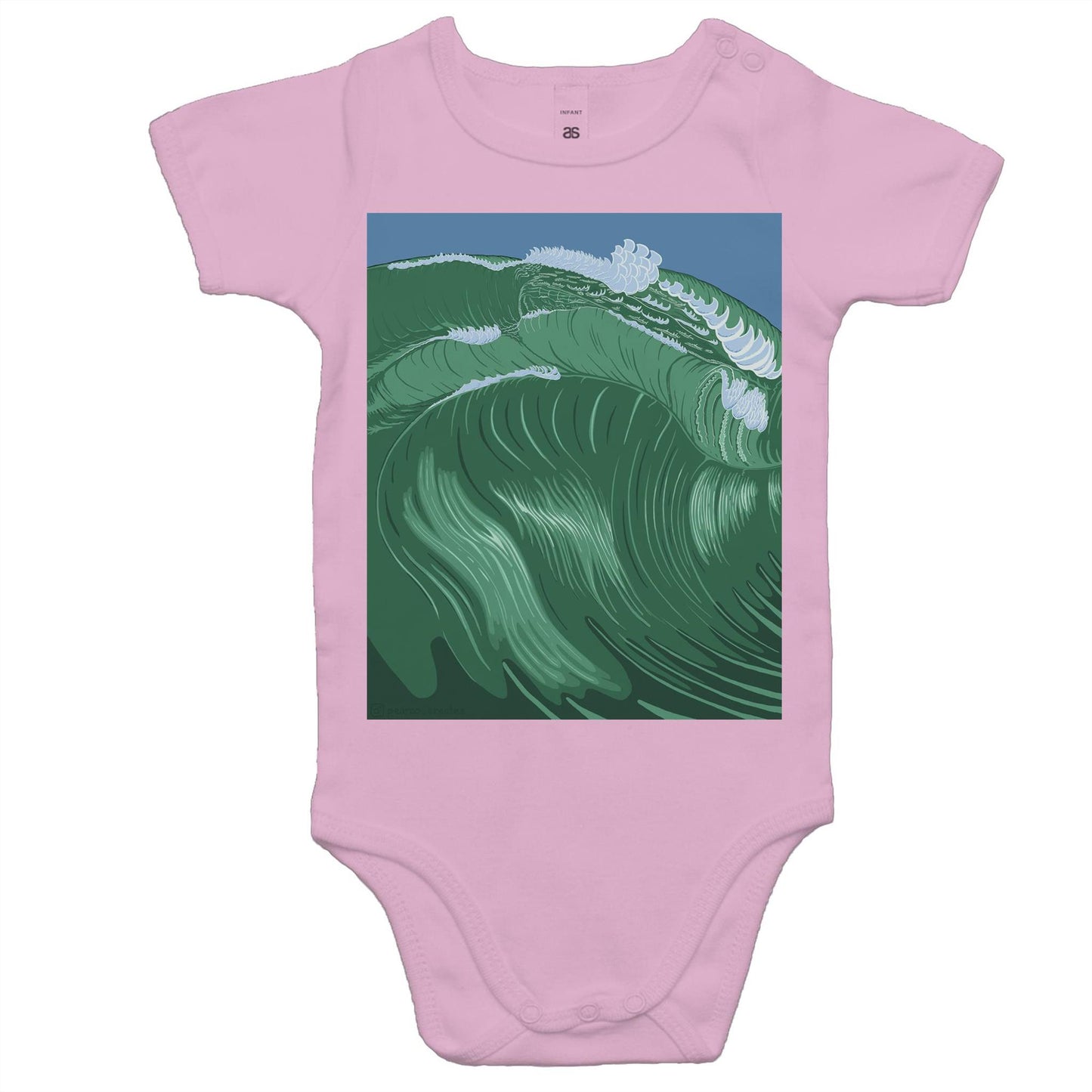 AS Colour Mini Me - Baby Onesie Shippies Wave Romper