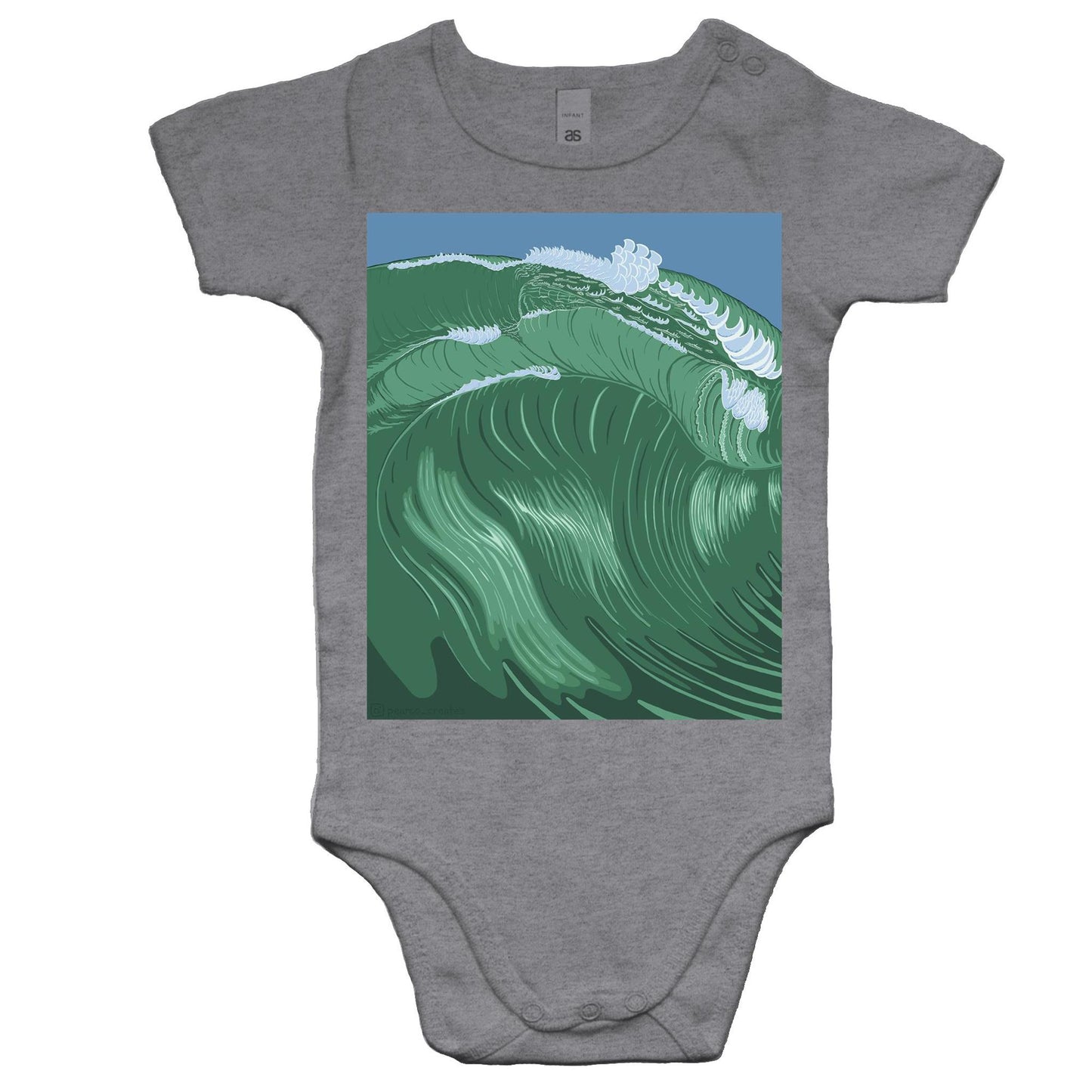 AS Colour Mini Me - Baby Onesie Shippies Wave Romper