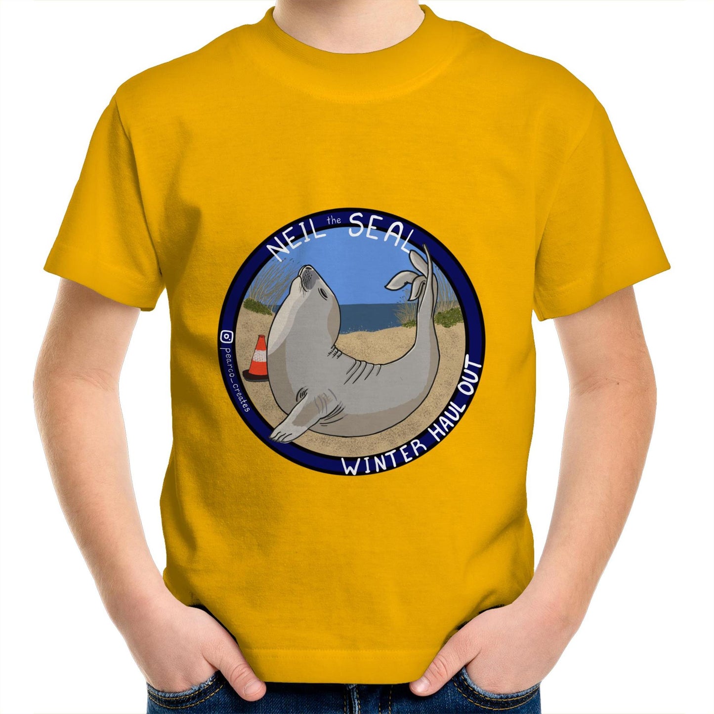 AS Colour Kids Youth Crew T-Shirt - Neil the Seal