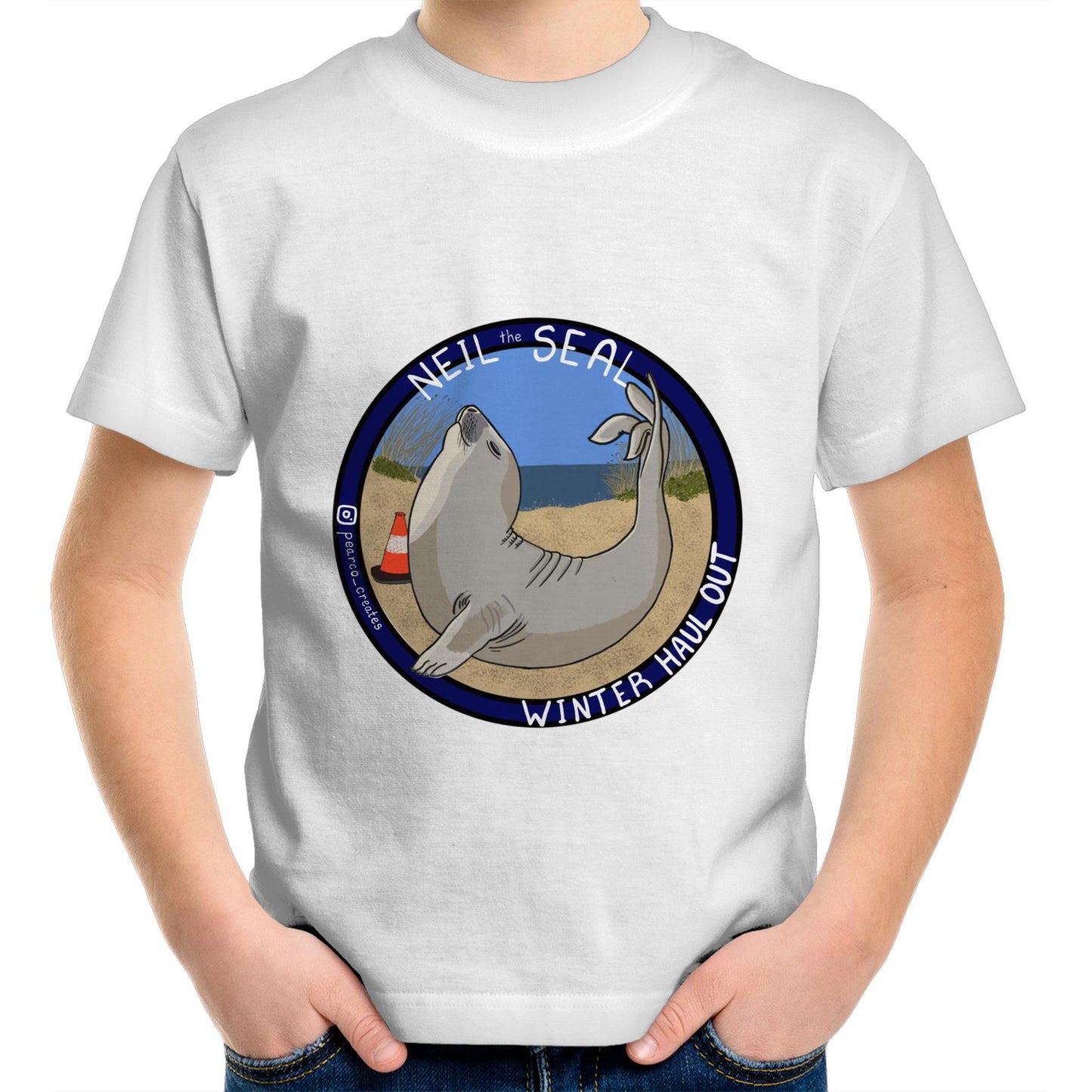 AS Colour Kids Youth Crew T-Shirt - Neil the Seal