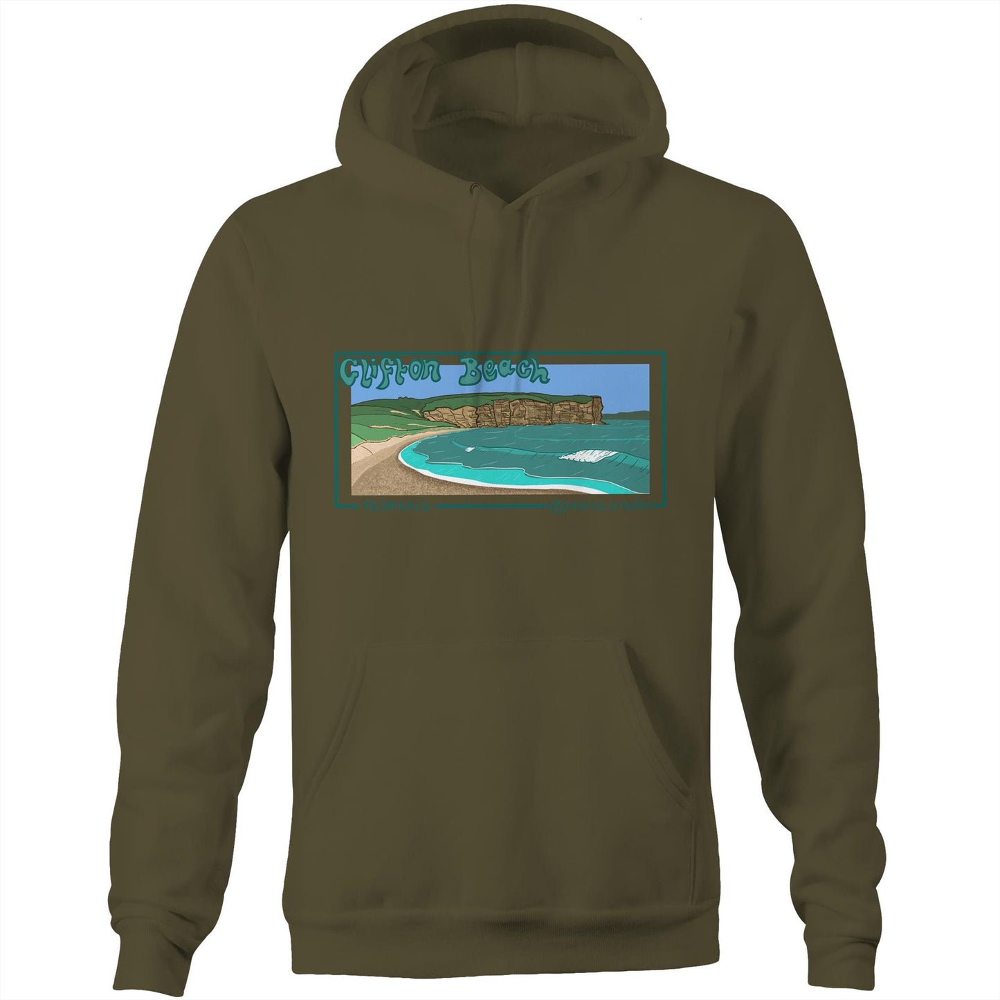 AS Colour Stencil - Pocket Hoodie Sweatshirt - Clifton Beach