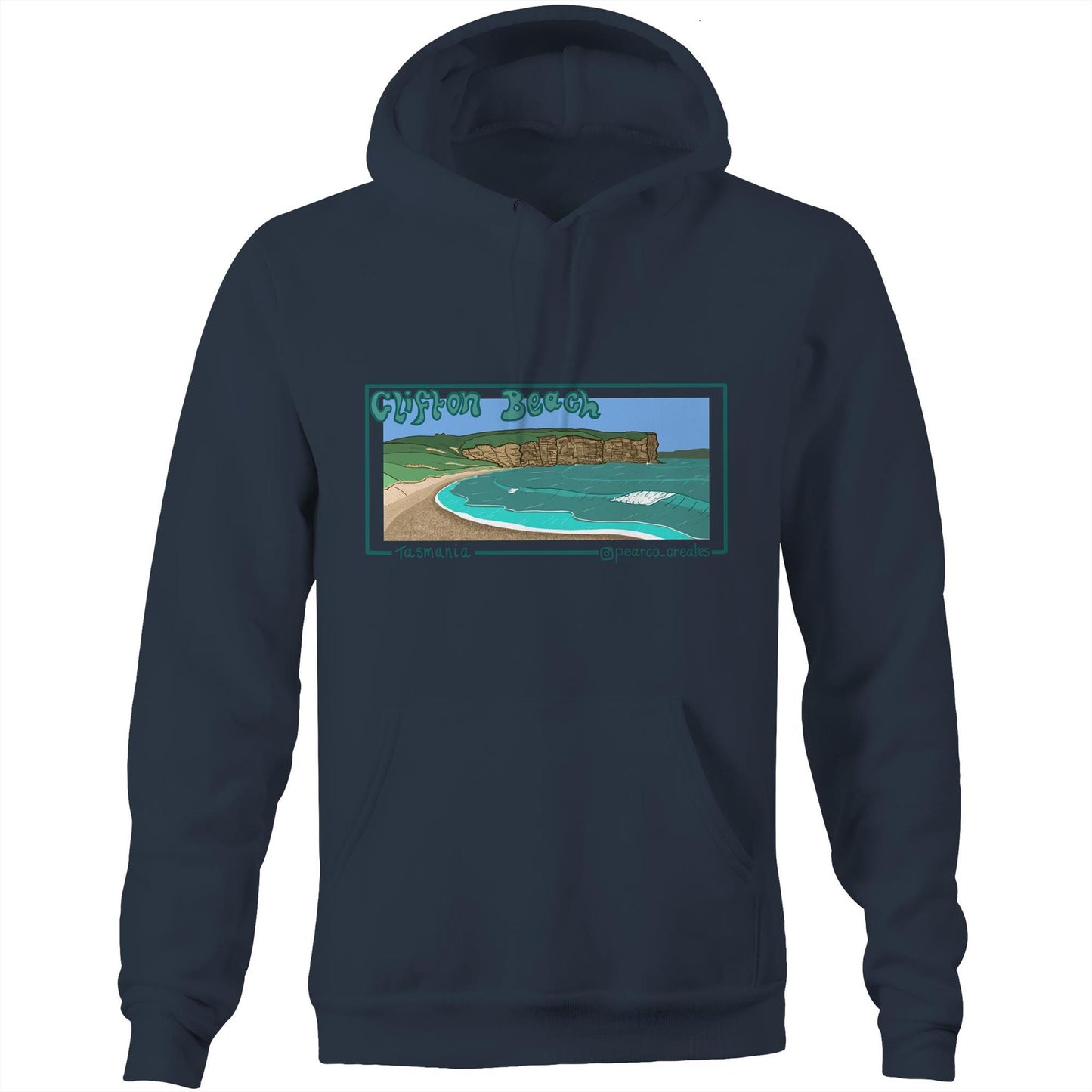 AS Colour Stencil - Pocket Hoodie Sweatshirt - Clifton Beach