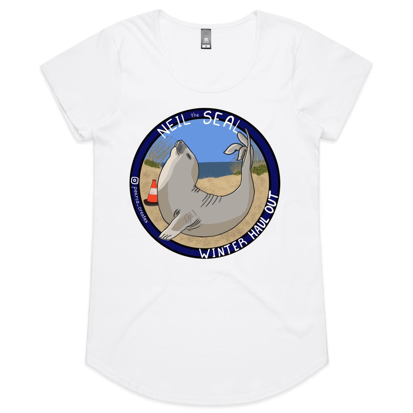 AS Colour Mali - Womens Scoop Neck T-Shirt - Neil the Seal
