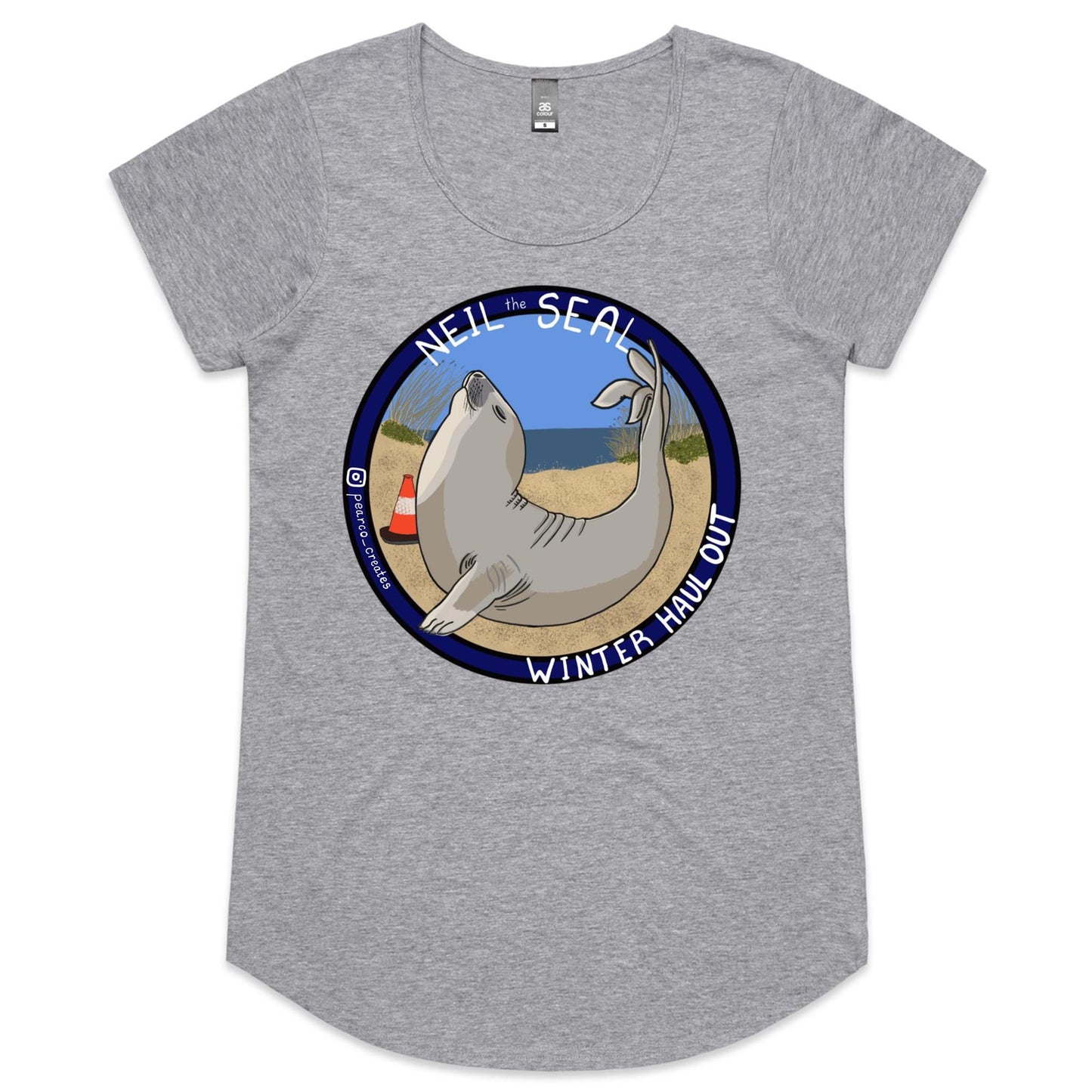 AS Colour Mali - Womens Scoop Neck T-Shirt - Neil the Seal