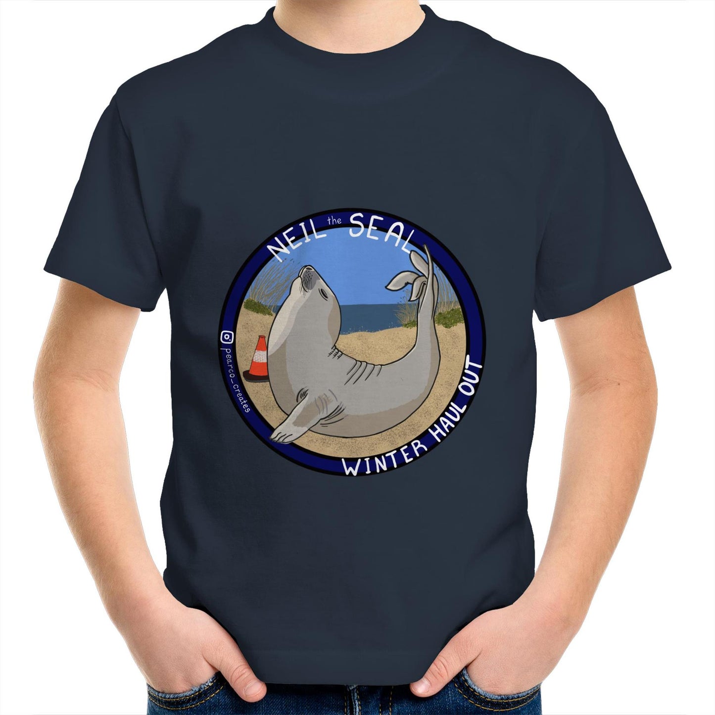 AS Colour Kids Youth Crew T-Shirt - Neil the Seal