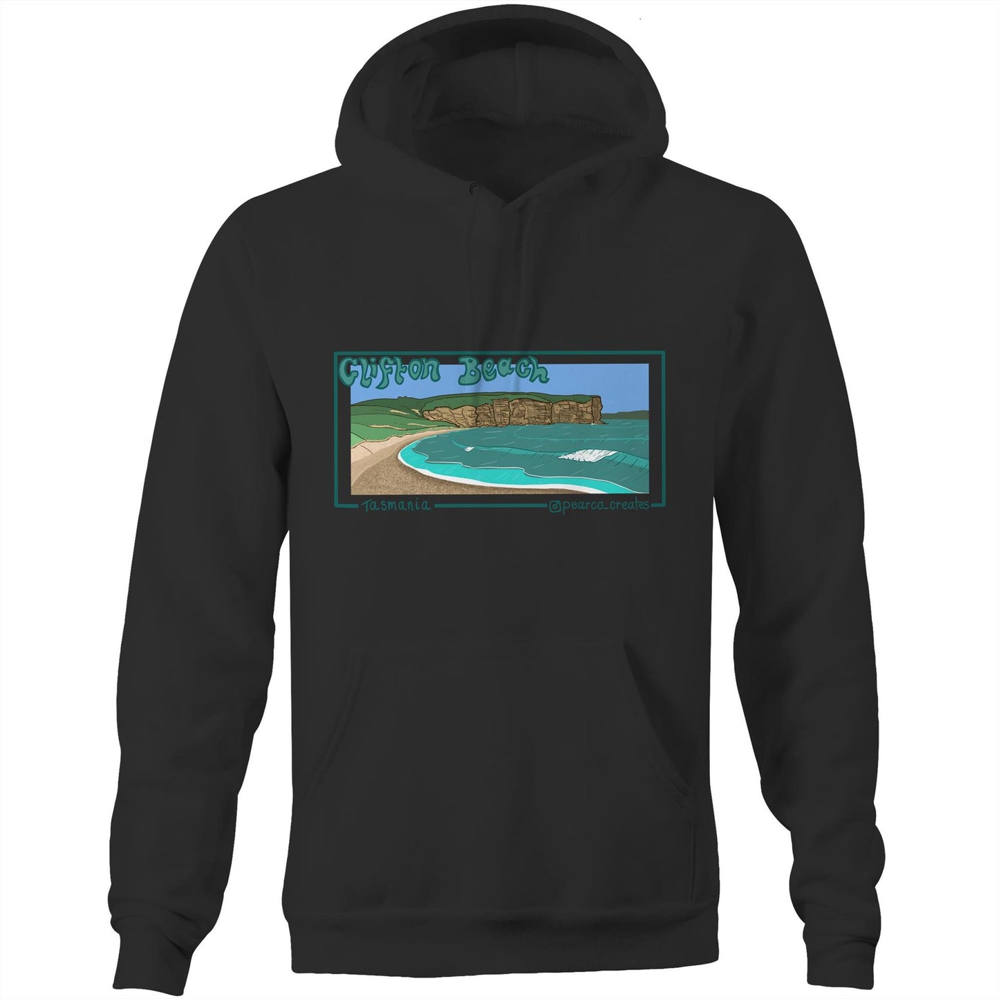 AS Colour Stencil - Pocket Hoodie Sweatshirt - Clifton Beach