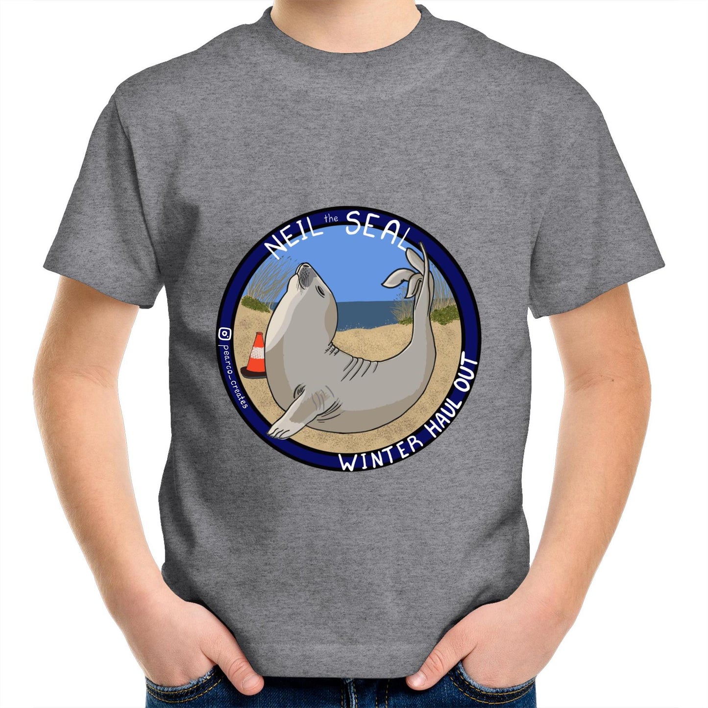 AS Colour Kids Youth Crew T-Shirt - Neil the Seal