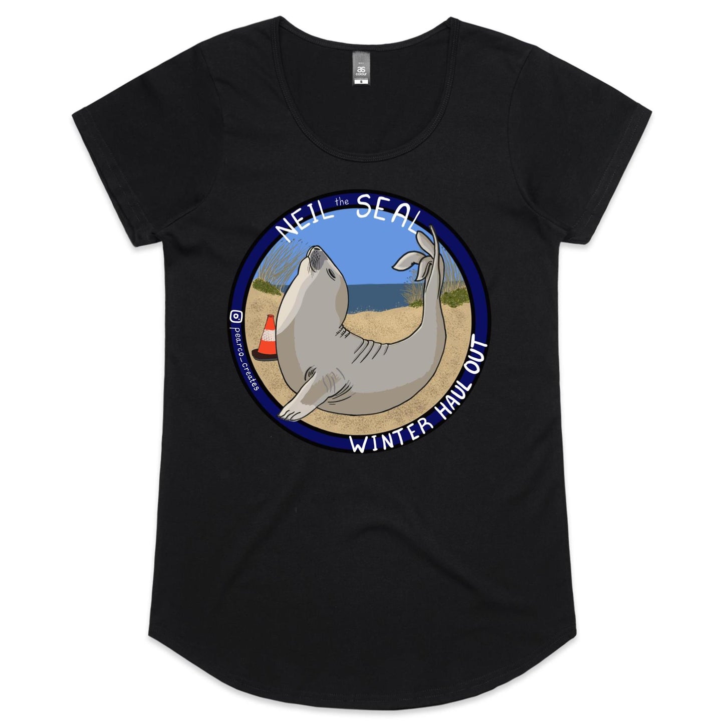 AS Colour Mali - Womens Scoop Neck T-Shirt - Neil the Seal