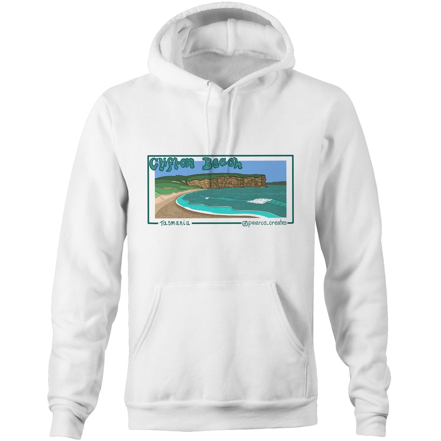 AS Colour Stencil - Pocket Hoodie Sweatshirt - Clifton Beach