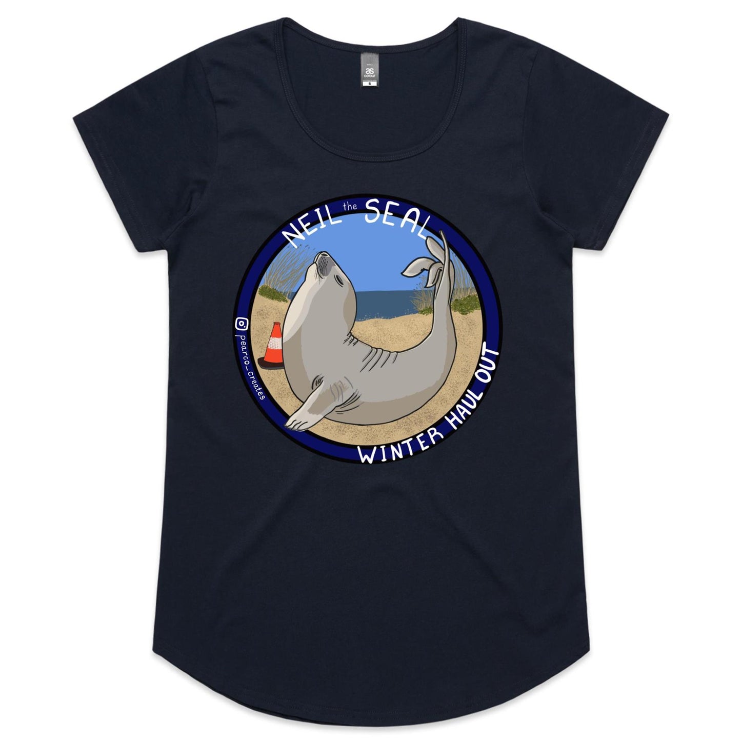 AS Colour Mali - Womens Scoop Neck T-Shirt - Neil the Seal