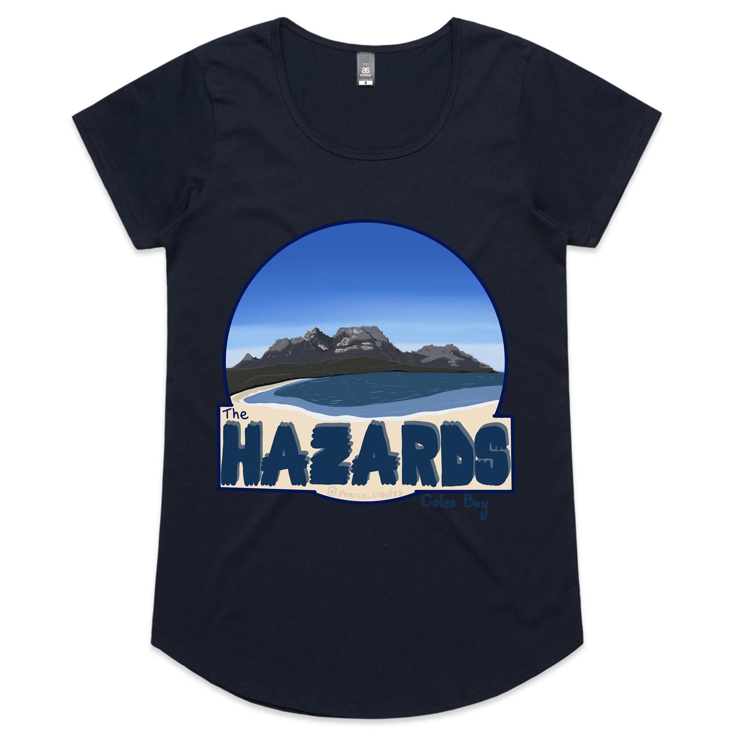 AS Colour Mali - Womens Scoop Neck T-Shirt - The Hazards / Coles Bay Tasmania