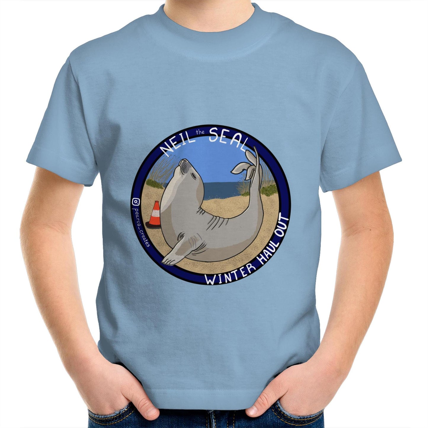 AS Colour Kids Youth Crew T-Shirt - Neil the Seal