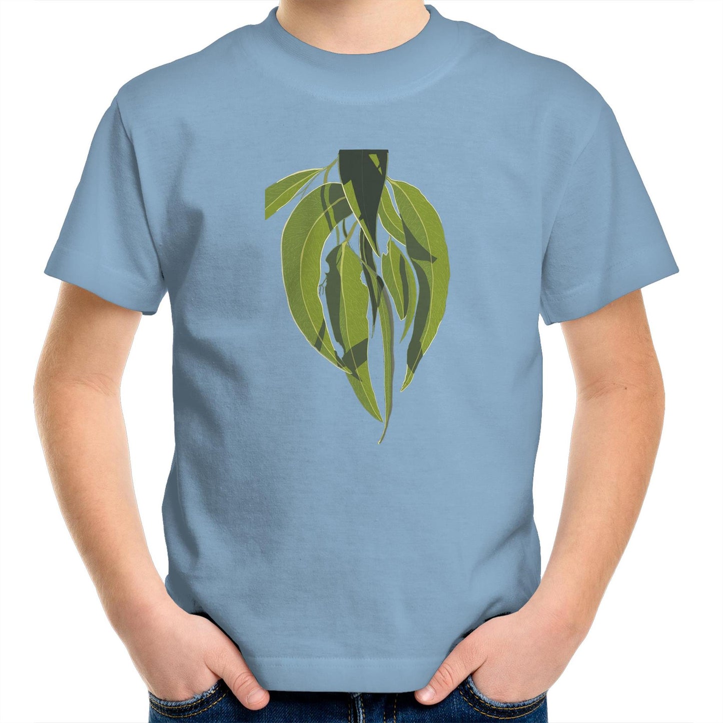 AS Colour Kids Youth Crew T-Shirt - Eucalyptus Light