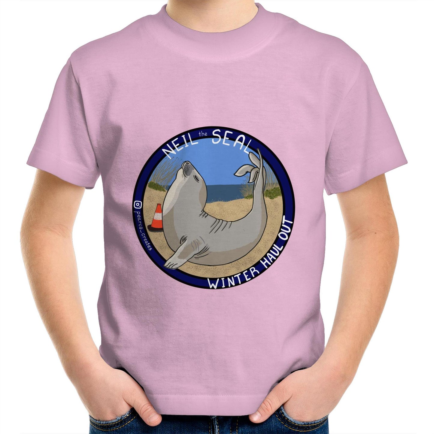 AS Colour Kids Youth Crew T-Shirt - Neil the Seal