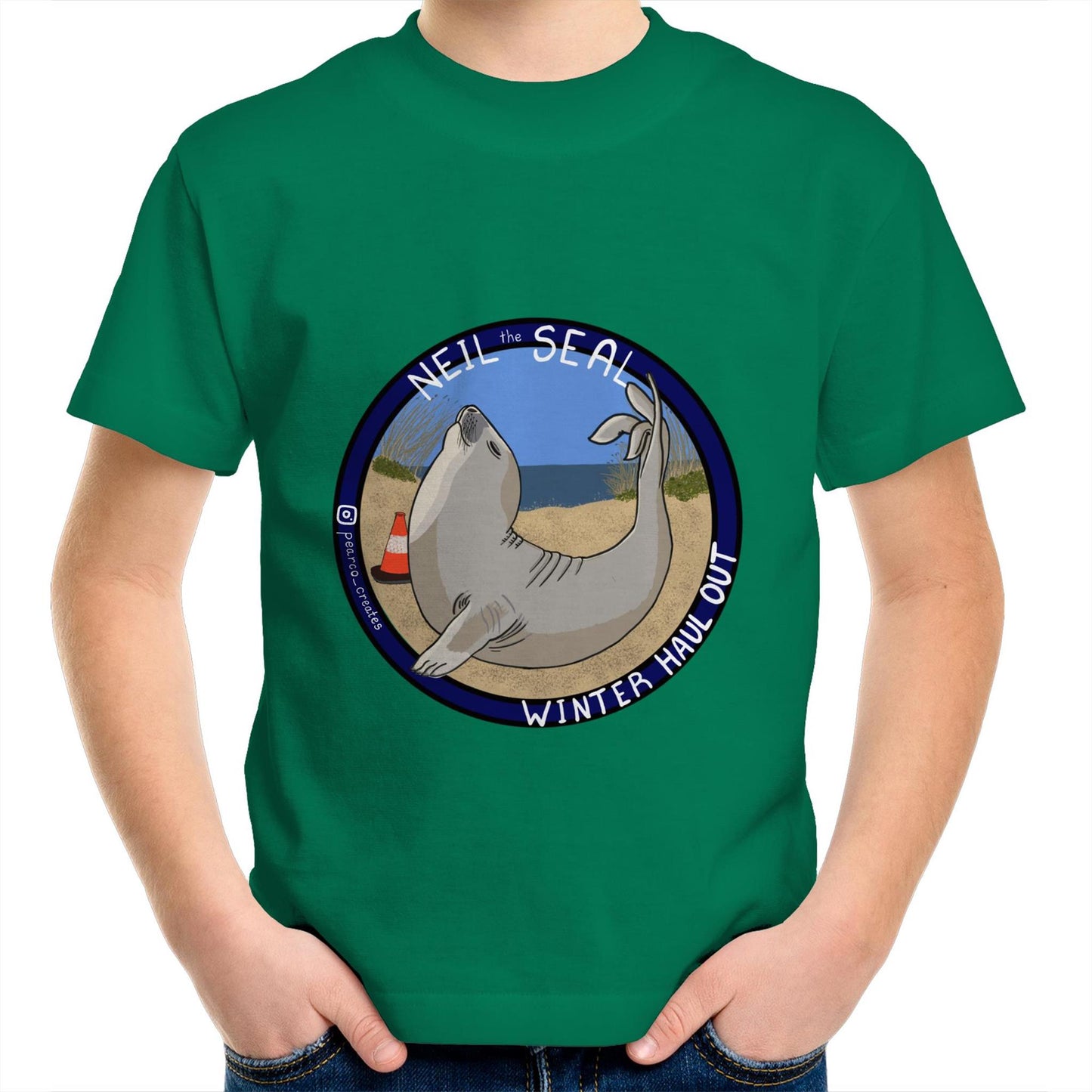 AS Colour Kids Youth Crew T-Shirt - Neil the Seal