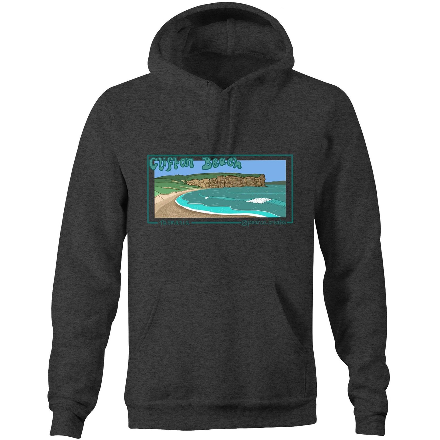 AS Colour Stencil - Pocket Hoodie Sweatshirt - Clifton Beach