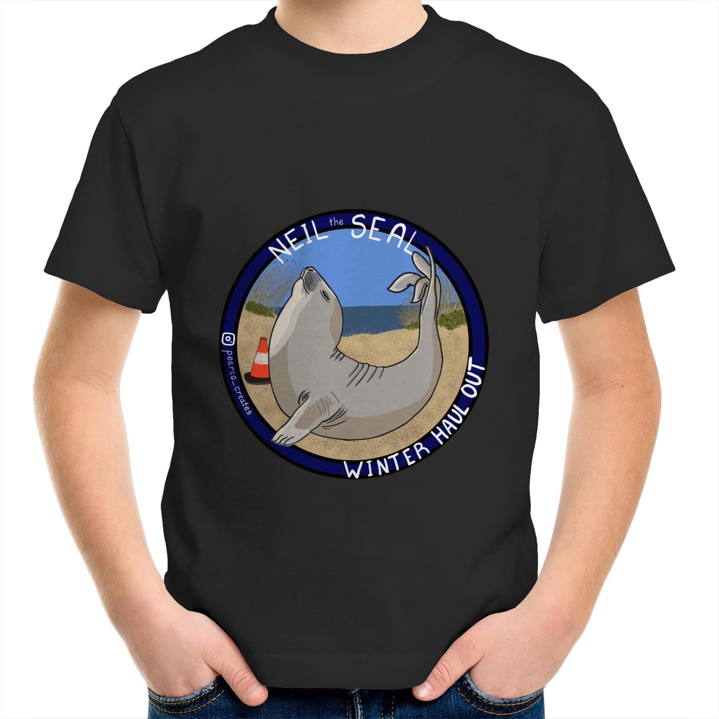 AS Colour Kids Youth Crew T-Shirt - Neil the Seal