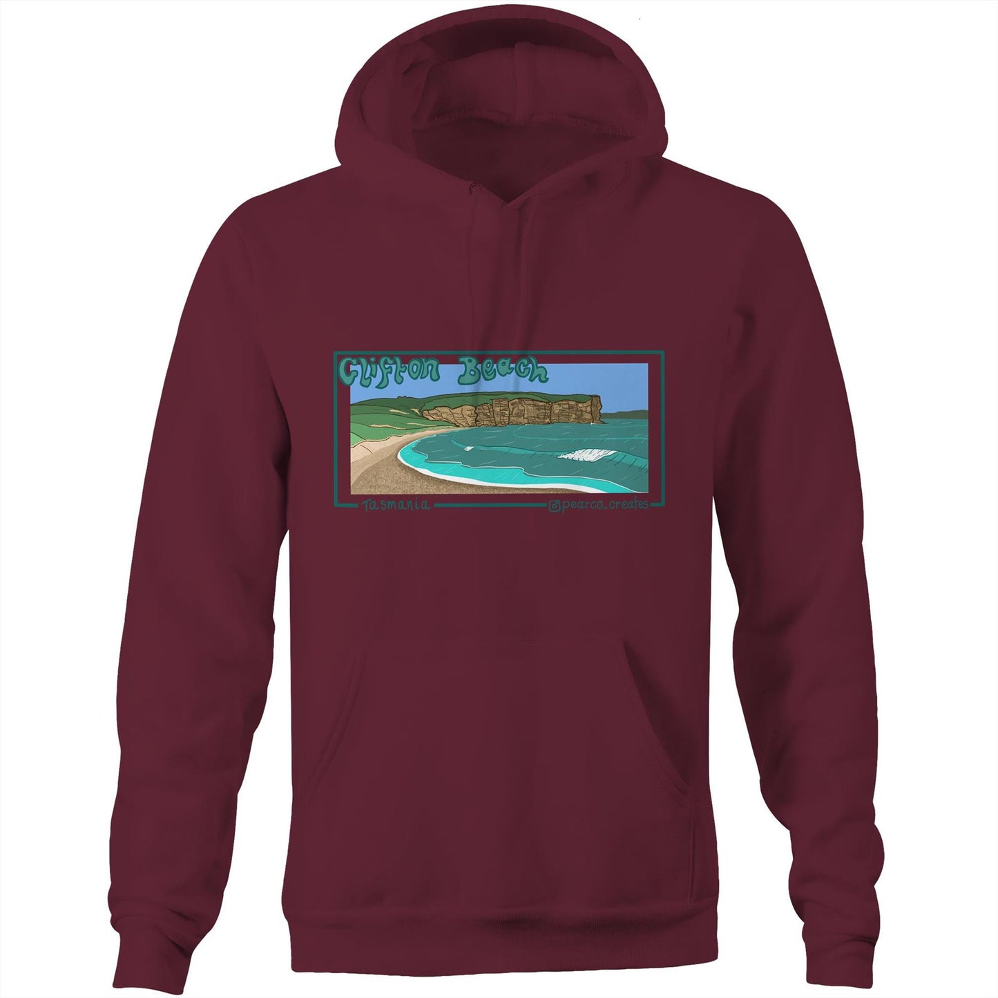 AS Colour Stencil - Pocket Hoodie Sweatshirt - Clifton Beach