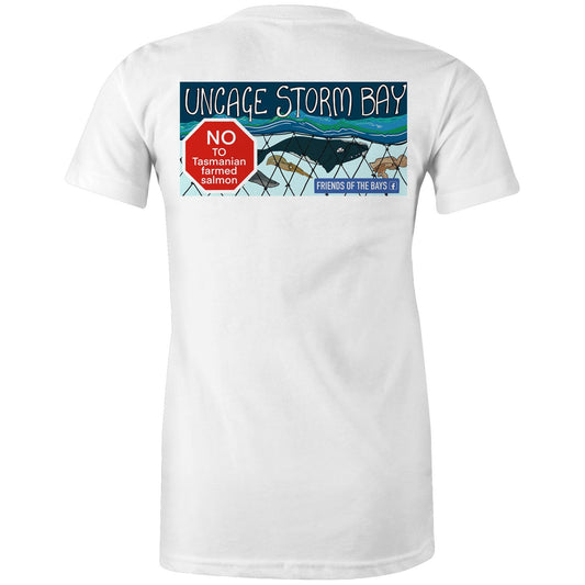 Uncage Storm Bay AS Colour - Women's Maple Tee back print