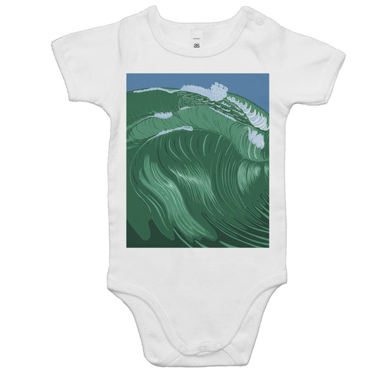 AS Colour Mini Me - Baby Onesie Shippies Wave Romper