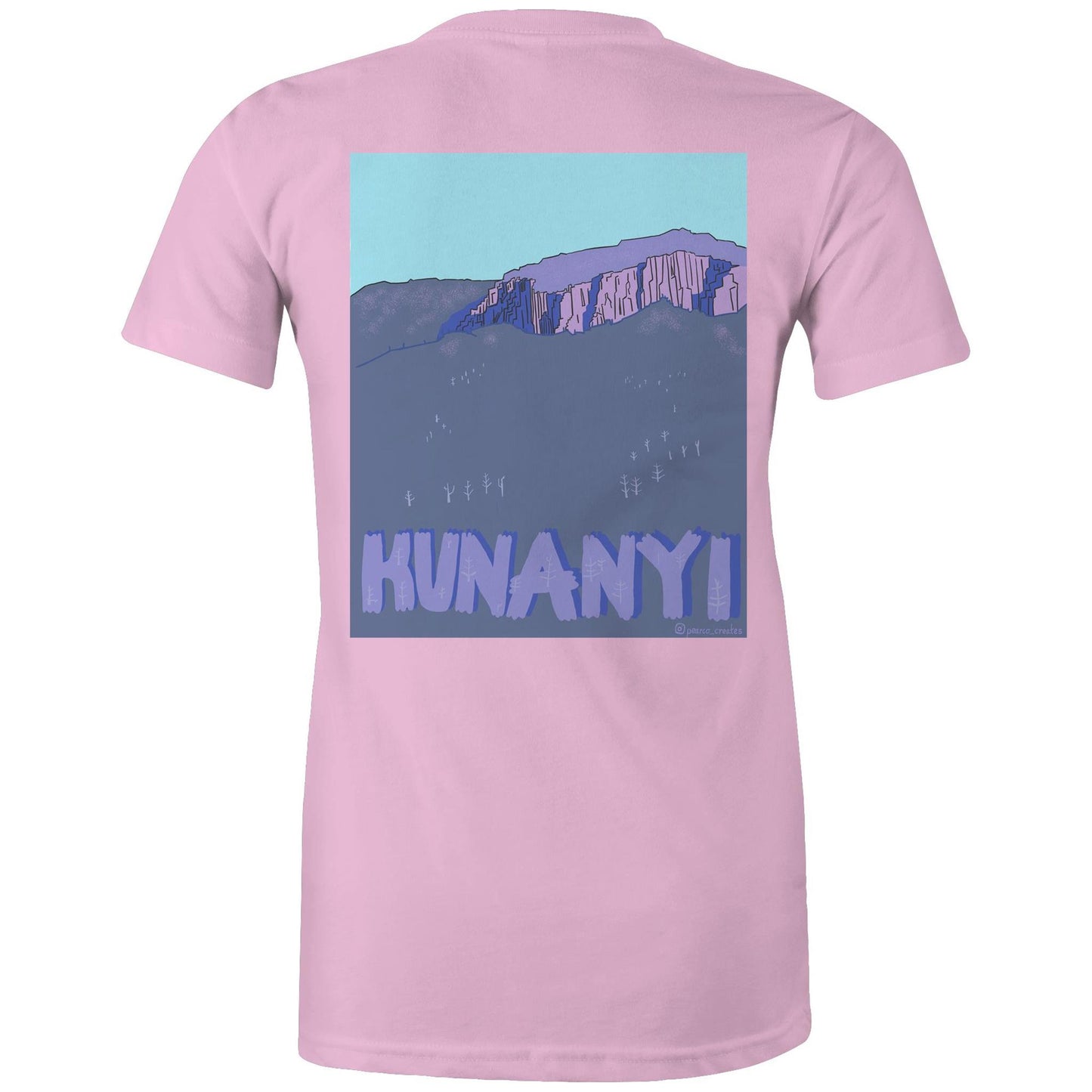 AS Colour - Women's Maple Tee - Kunanyi (back print)