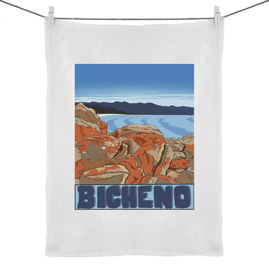 50% Linen 50% Cotton Tea Towel - Bicheno