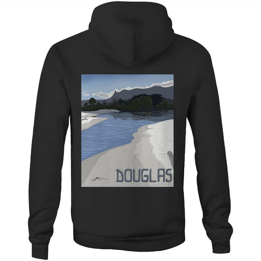 AS Colour Stencil - Pocket Hoodie Sweatshirt - Douglas River Lagoon