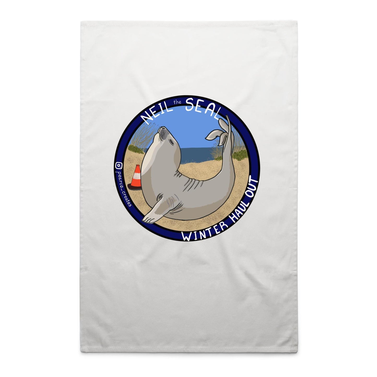 Neil the Seal - AS Colour Tea Towel