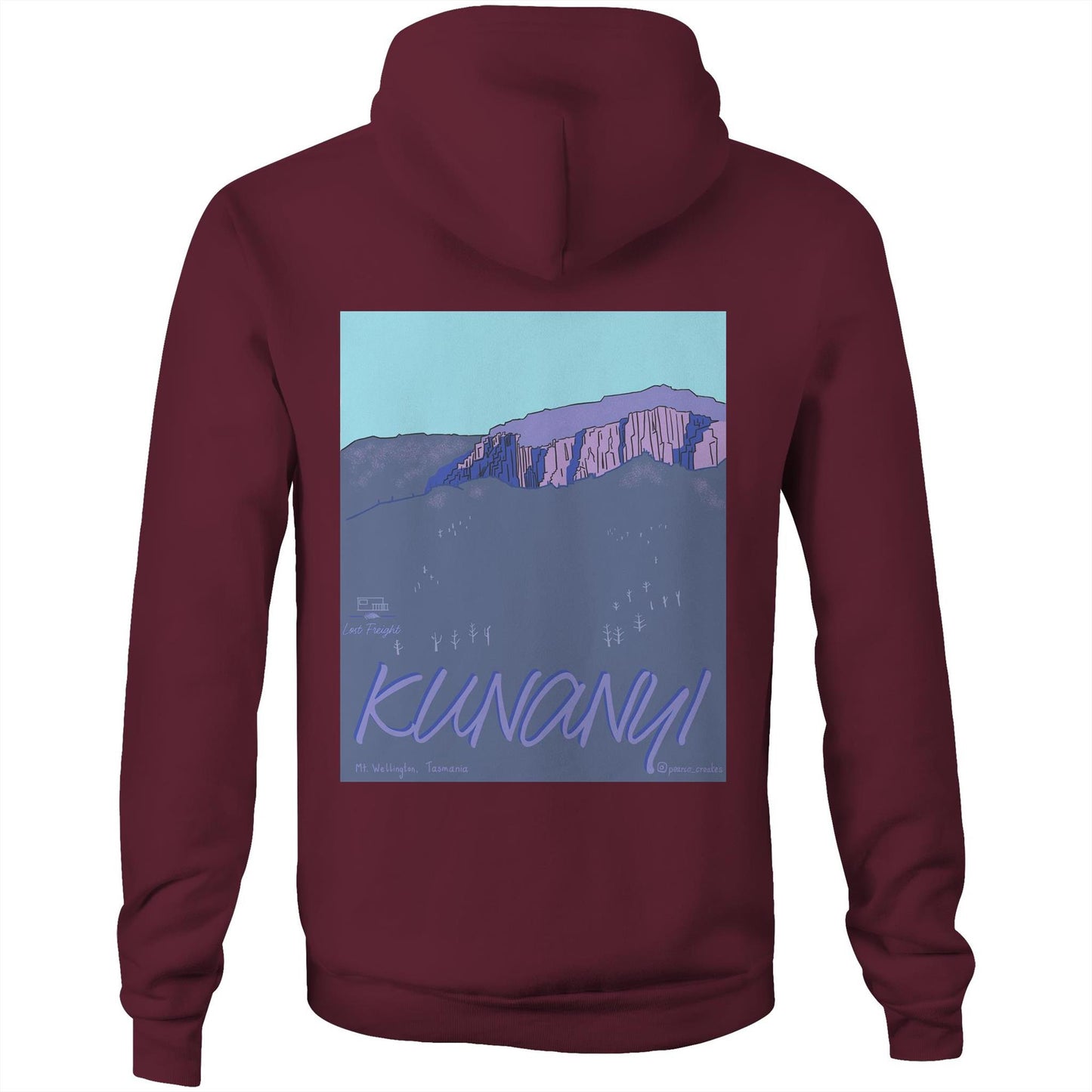 Kunanyi / Lost Freight - AS Colour Stencil - Pocket Hoodie Sweatshirt