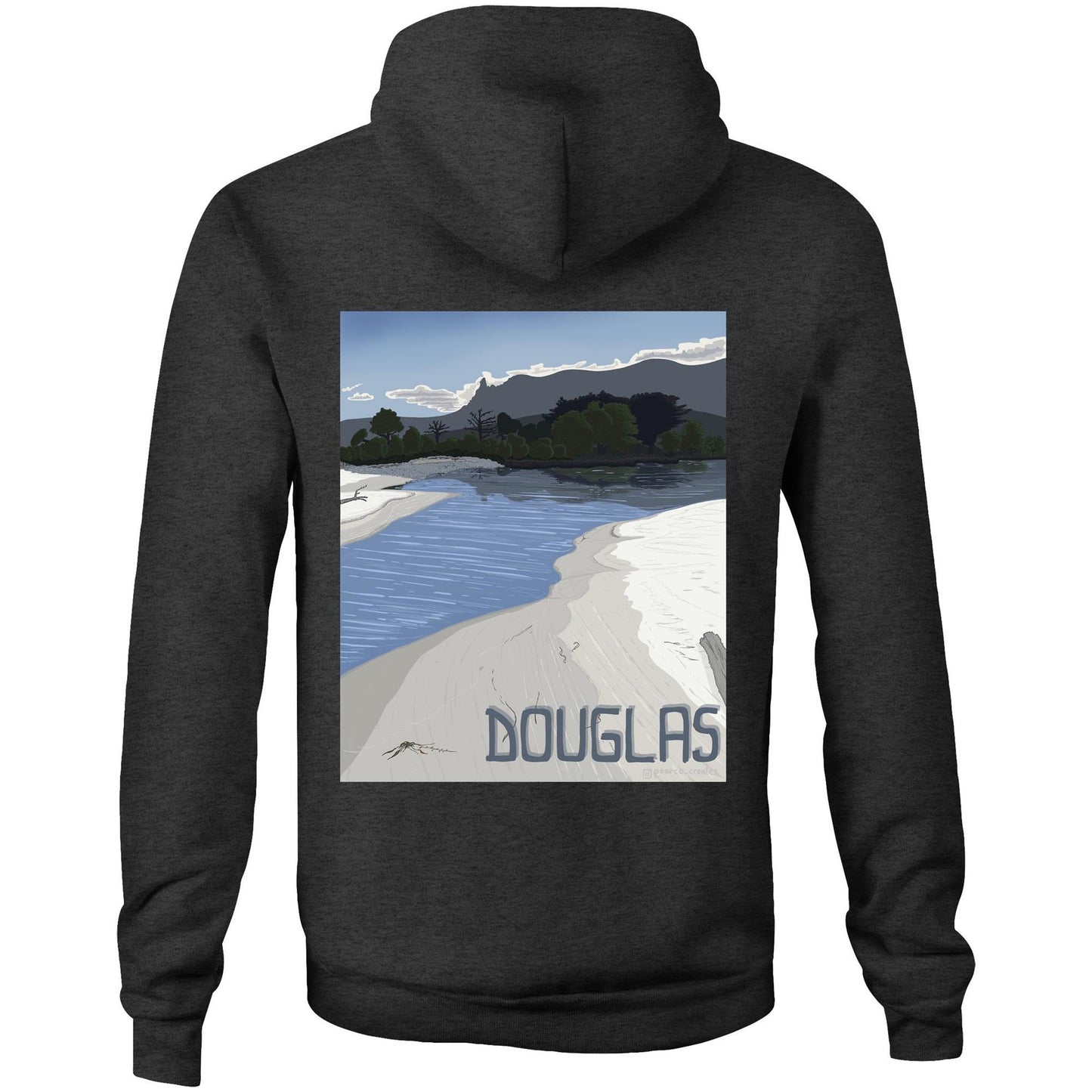 AS Colour Stencil - Pocket Hoodie Sweatshirt - Douglas River Lagoon