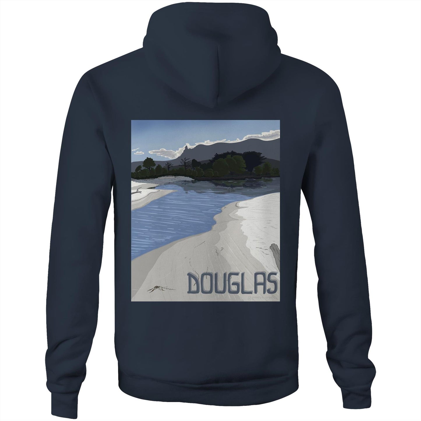 AS Colour Stencil - Pocket Hoodie Sweatshirt - Douglas River Lagoon