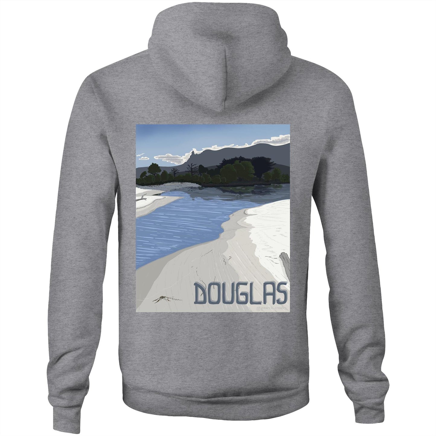 AS Colour Stencil - Pocket Hoodie Sweatshirt - Douglas River Lagoon