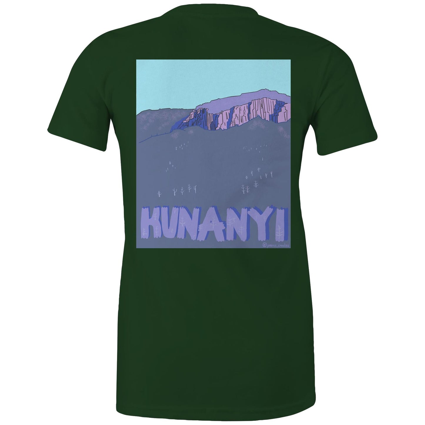AS Colour - Women's Maple Tee - Kunanyi (back print)