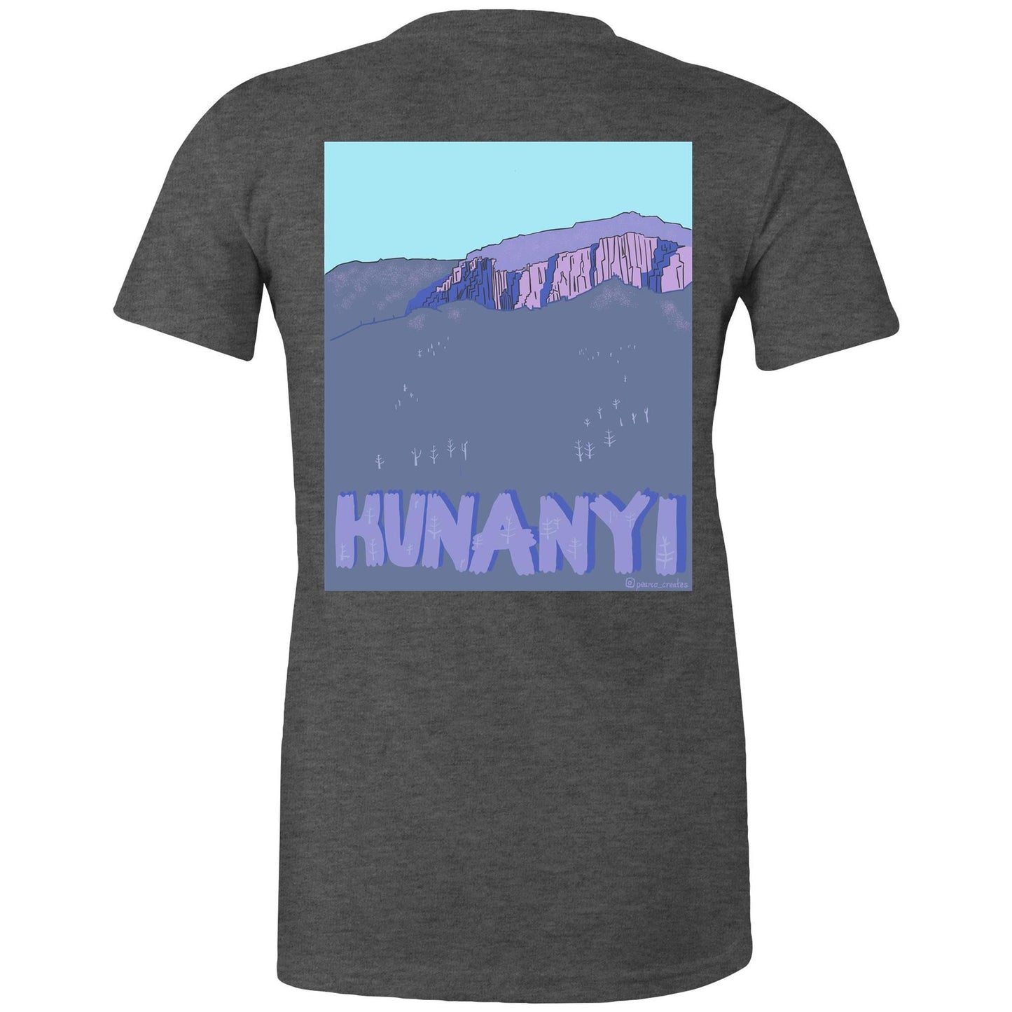 AS Colour - Women's Maple Tee - Kunanyi (back print)