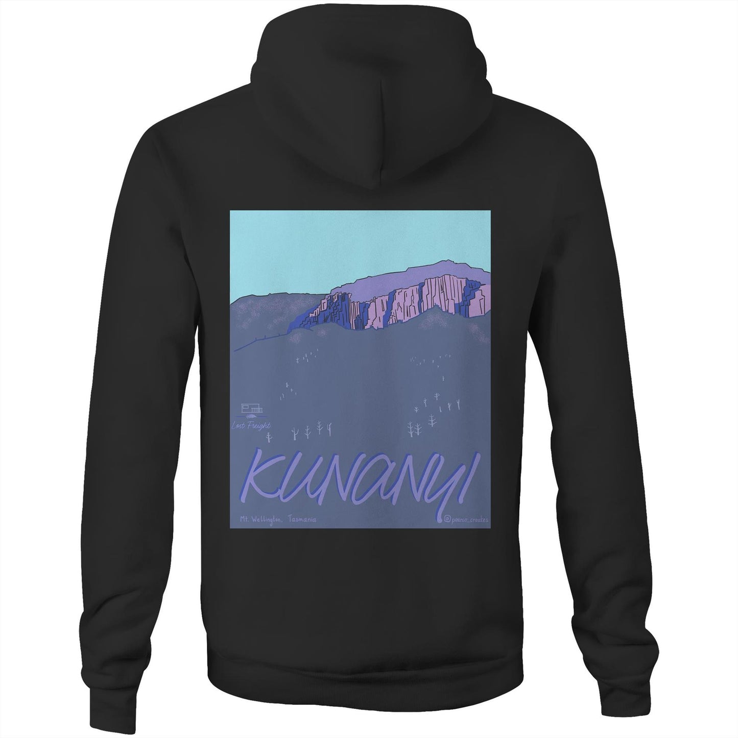 Kunanyi / Lost Freight - AS Colour Stencil - Pocket Hoodie Sweatshirt