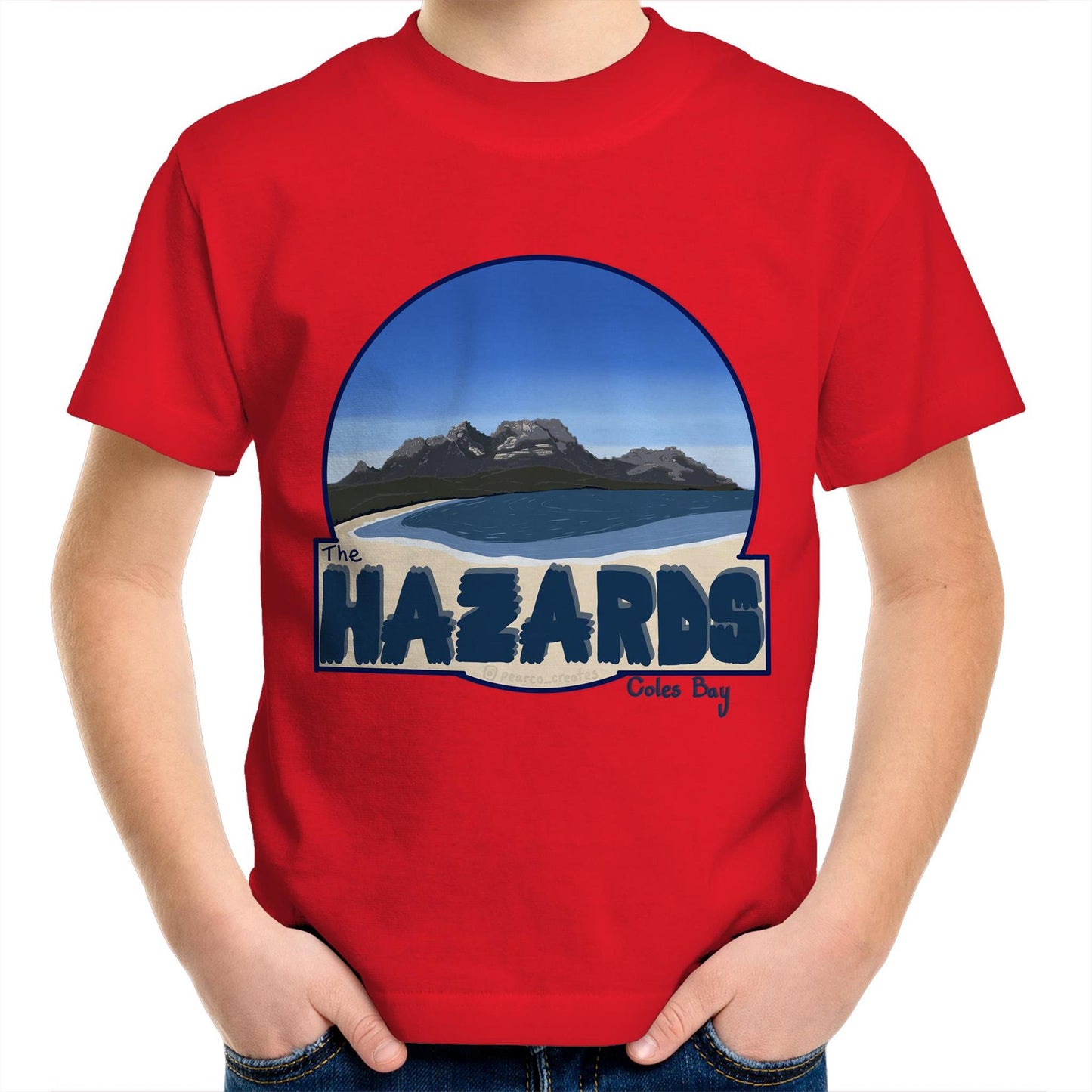 AS Colour Kids Youth Crew T-Shirt - The Hazards / Coles Bay Tasmania