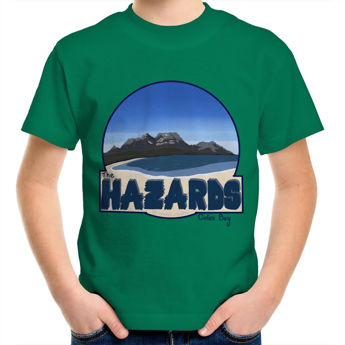 AS Colour Kids Youth Crew T-Shirt - The Hazards / Coles Bay Tasmania