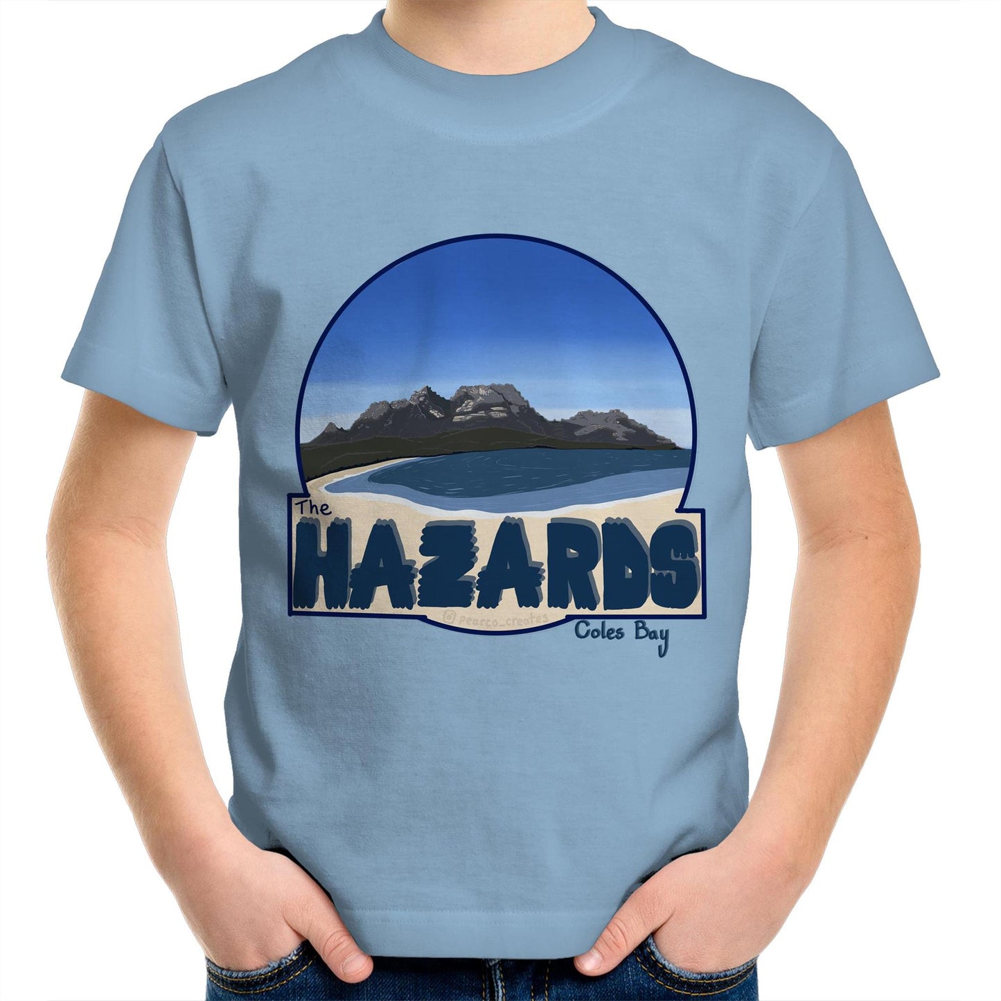 AS Colour Kids Youth Crew T-Shirt - The Hazards / Coles Bay Tasmania