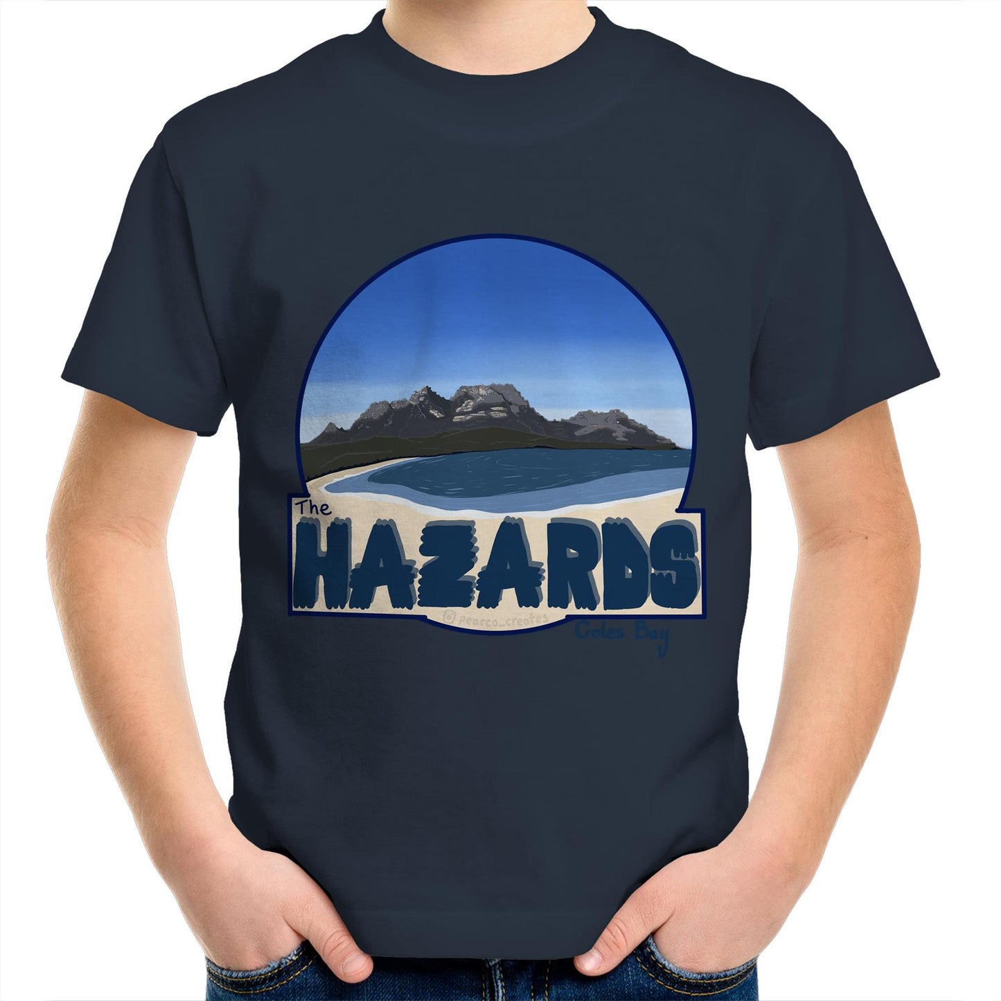 AS Colour Kids Youth Crew T-Shirt - The Hazards / Coles Bay Tasmania