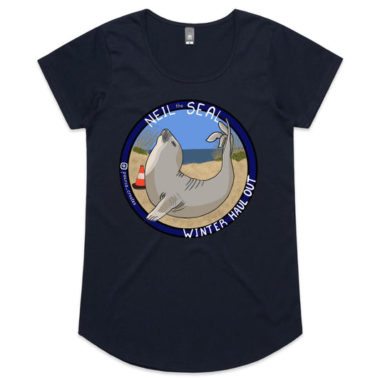 AS Colour Mali - Womens Scoop Neck T-Shirt - Neil the Seal