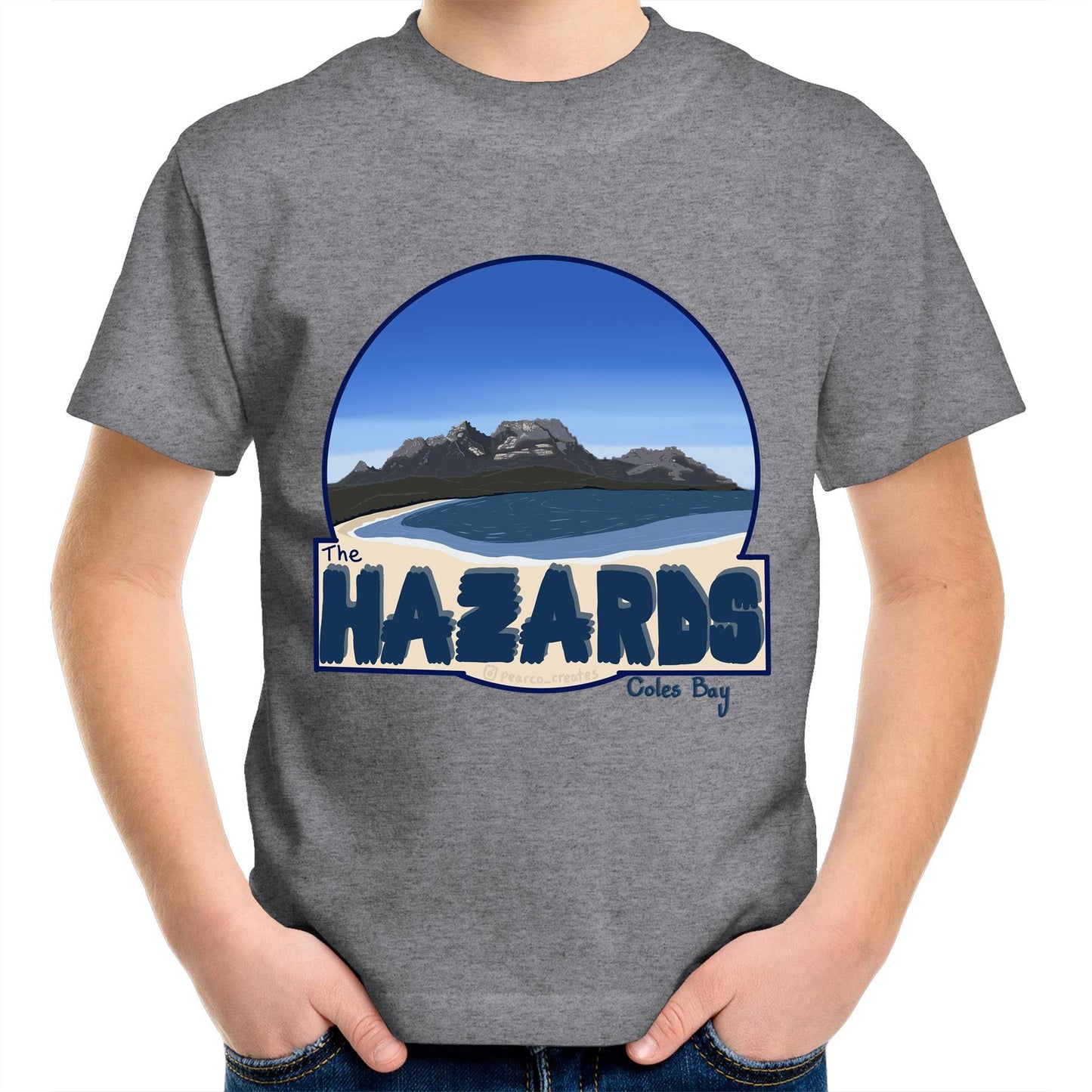 AS Colour Kids Youth Crew T-Shirt - The Hazards / Coles Bay Tasmania